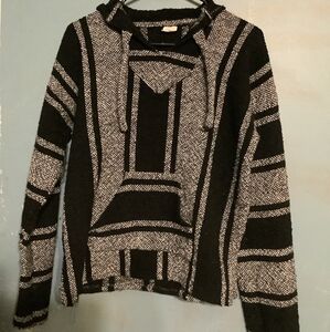 Black and white Baja hoodie